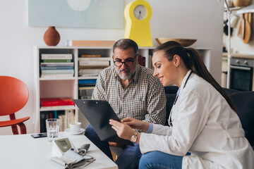 doctor visit home, home care service concept