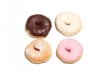 白背景のドーナツ