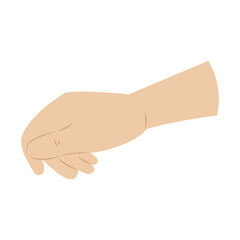 Isolated hand for doing home activities icon- Vector