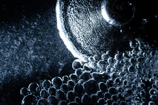 water cleaning filter macro shot