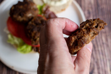 German frikadellen beef burger 