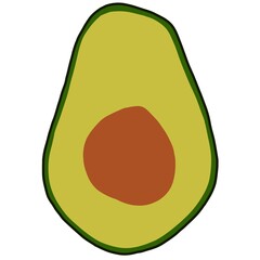 avocado illustration isolated on white background