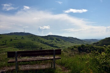 Bench on the mountain Black Forest Kaiserstuhl Germany - Bank am Kaiserstuhl Baden 