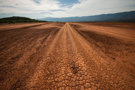 gravel road in the death valley