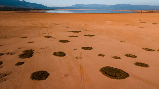 drone landscape - drylands of laguna de sayula