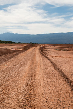 gravel road in the death valley