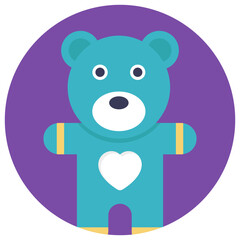 
A stuff toy flat icon design
