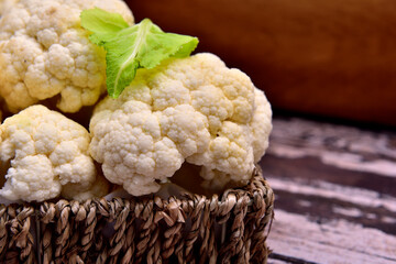 White organic cauliflower