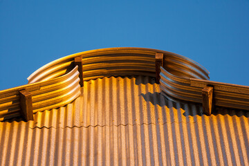 corrugated iron building