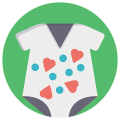 
Baby clothing flat icon design of onesie
