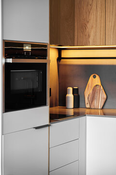 Interior of stylish modern kitchen