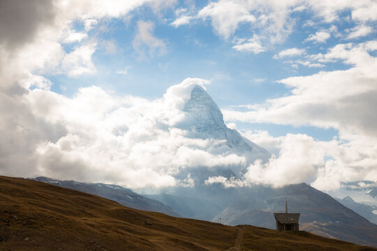 Matterhorn through the clodes