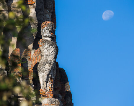Moon and Statue