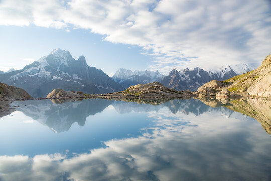 Aiguille Verte and Reflection