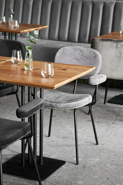 Interior design of modern cafe