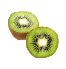Kiwi fruit isolated on white.