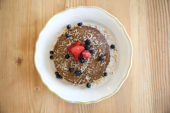 Buckwheat Pancakes With Berries And Coconut  