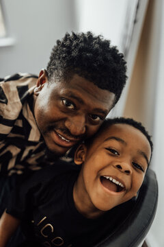 Father and son indoor photoshoot