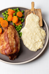 Christmas dinner for one idea with home made bread sauce 