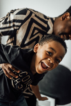 Father and son indoor photoshoot