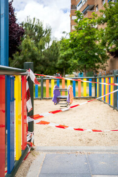 Park Closed During The Coronavirus Covid-19 Lockdown.