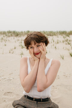 Young Woman on Beach