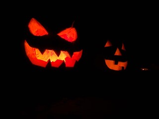 halloween pumpkin with bats