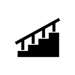 Staircase icon, logo isolated on white background