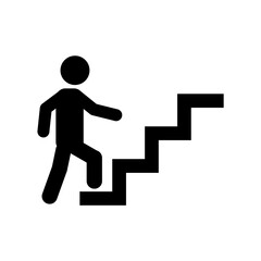 Staircase icon, logo isolated on white background