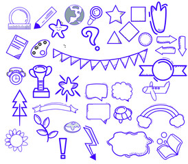 hand drawn Back to school doodle illustration vector