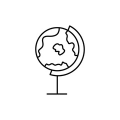 Earth globe icon isolated, vector