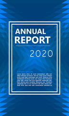 Annual report brochure 2020 with abstract background