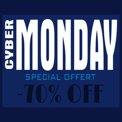 Cyber monday poster. Special offer and sale - Vector