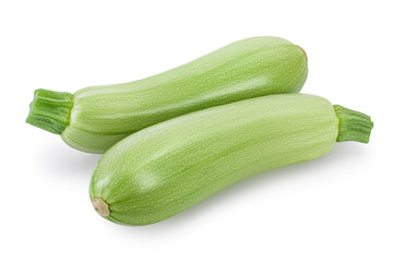 zucchini or marrow isolated on white background with clipping path and full depth of field
