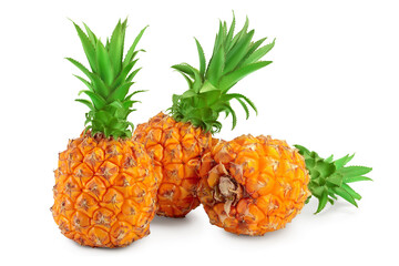 pineapple isolated on white background with clipping path and full depth of field