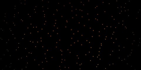 Dark Orange vector pattern with abstract stars.