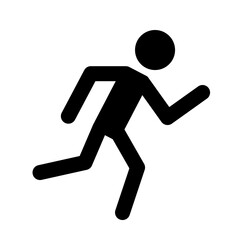 Athlete silhouette symbol on isolated background. Sport icon