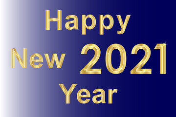 Happy new year 2021 greeting card, vector illustration
