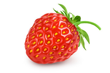 Strawberry isolated on white background. Fresh berry with clipping path and full depth of field
