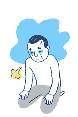 精神疾患の男性