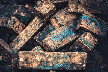 Background of Bricks and Building Supplies