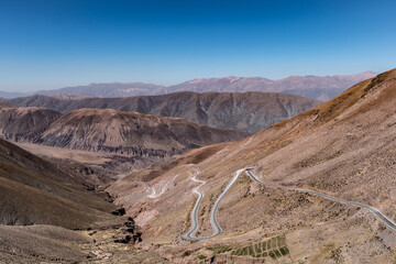 A view of Cuesta de Lipan in Jujuy, Argentina