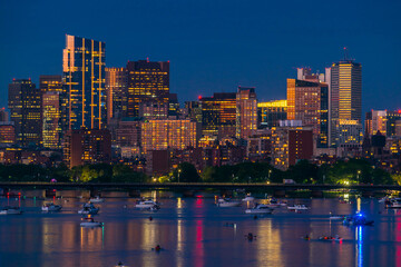 Fototapeta na wymiar The Boston skyline on the 4th of July
