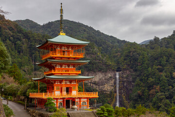 Nachi Taisha temple in the south of Japan