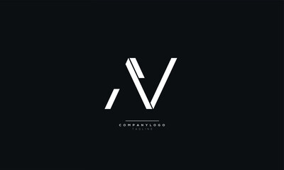 Letter AV Business Logo Design Alphabet Icon Vector Monogram - obrazy, fototapety, plakaty