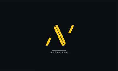 Letter AV Business Logo Design Alphabet Icon Vector Monogram - obrazy, fototapety, plakaty