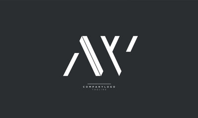 Letter AW Business Logo Design Alphabet Icon Vector Monogram - obrazy, fototapety, plakaty