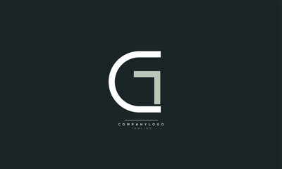 Letter CG or GC Business Logo Design Alphabet Icon Vector Monogram