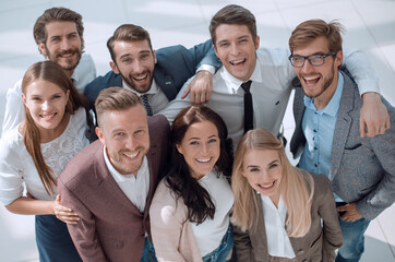 team of successful young business people standing together