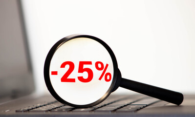 25 discount on food. Food sale. glass